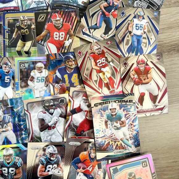 Mixed TOPPS and PANINI Chrome Holo NFL Football Players Sports Cards Lot 100+ - Picture 5 of 12